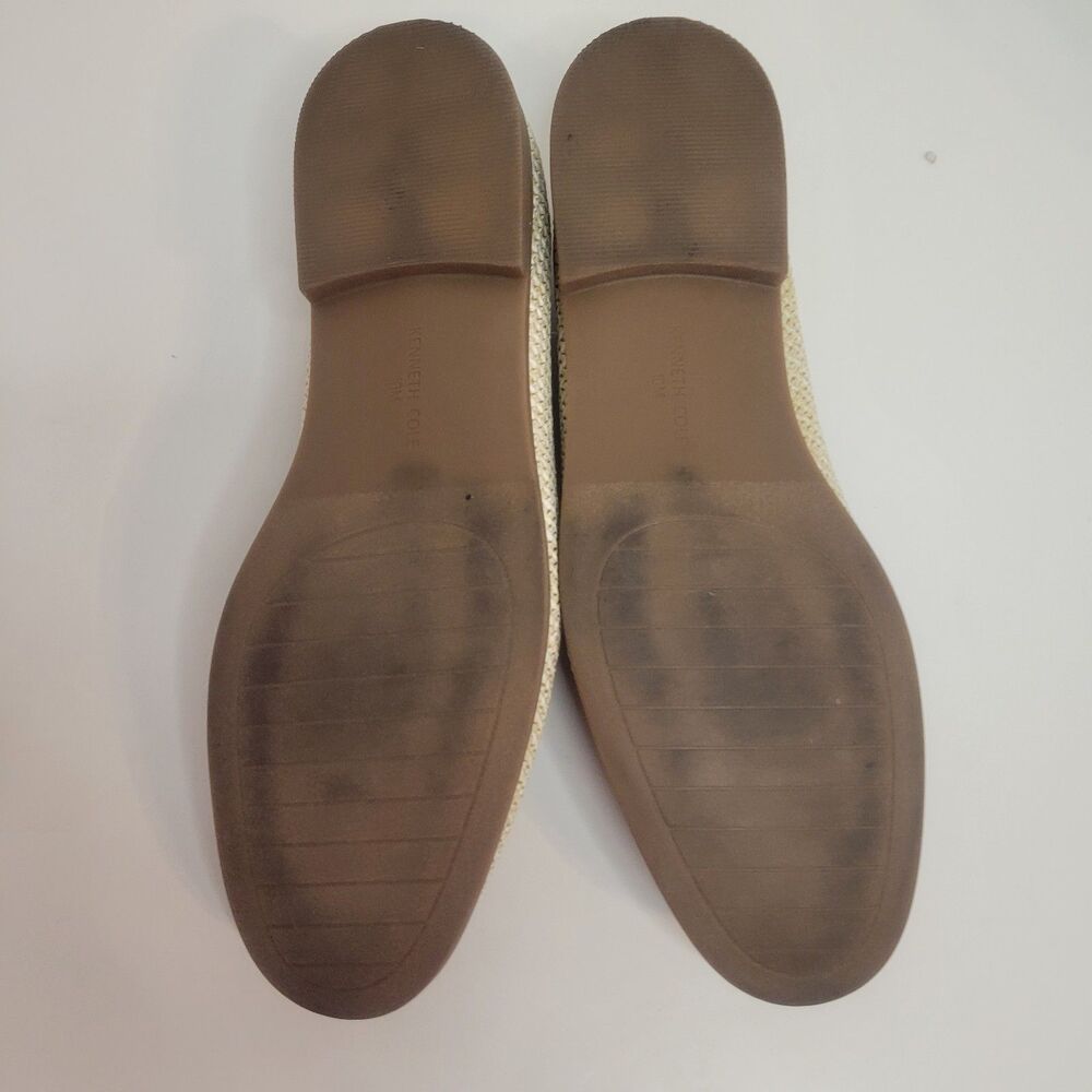 Kenneth Cole Women’s Loafers Size 10M Beige Black Woven Slip On Flat - Picture 6 of 8